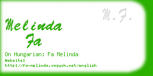 melinda fa business card